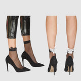 Butterfly Net Socks - White