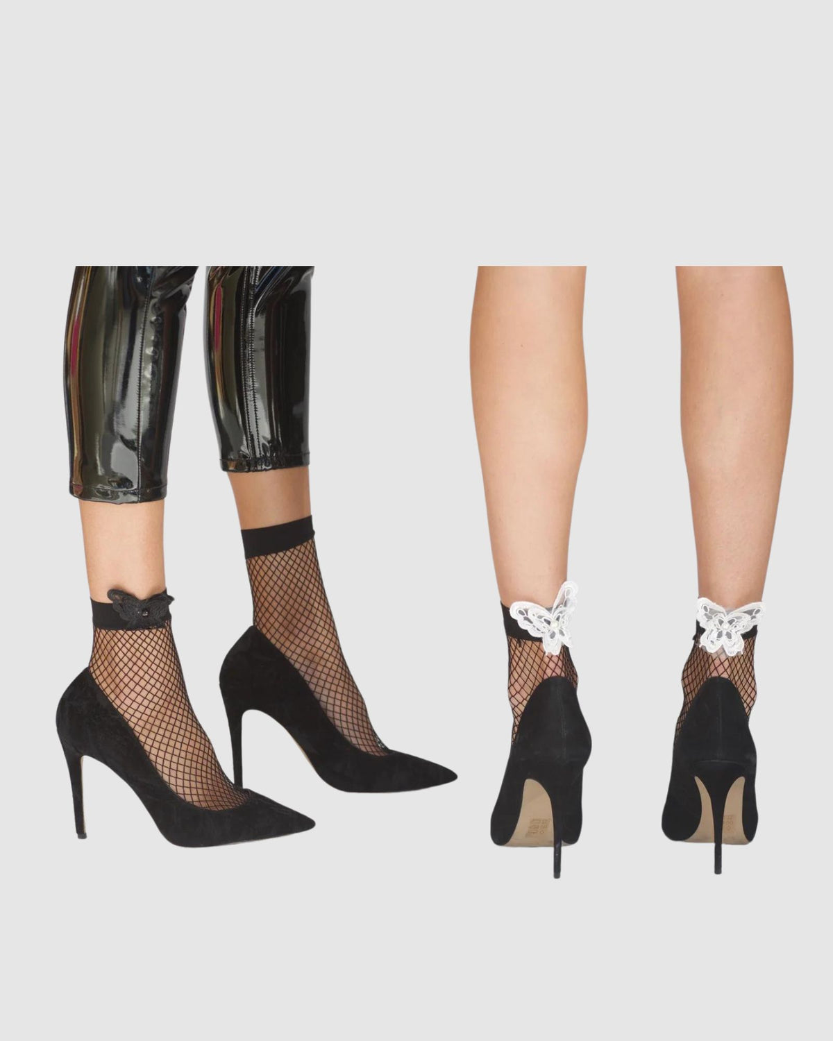 Butterfly Net Socks - White – High Heel Jungle