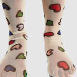 Retro Strawberry Sheer Socks