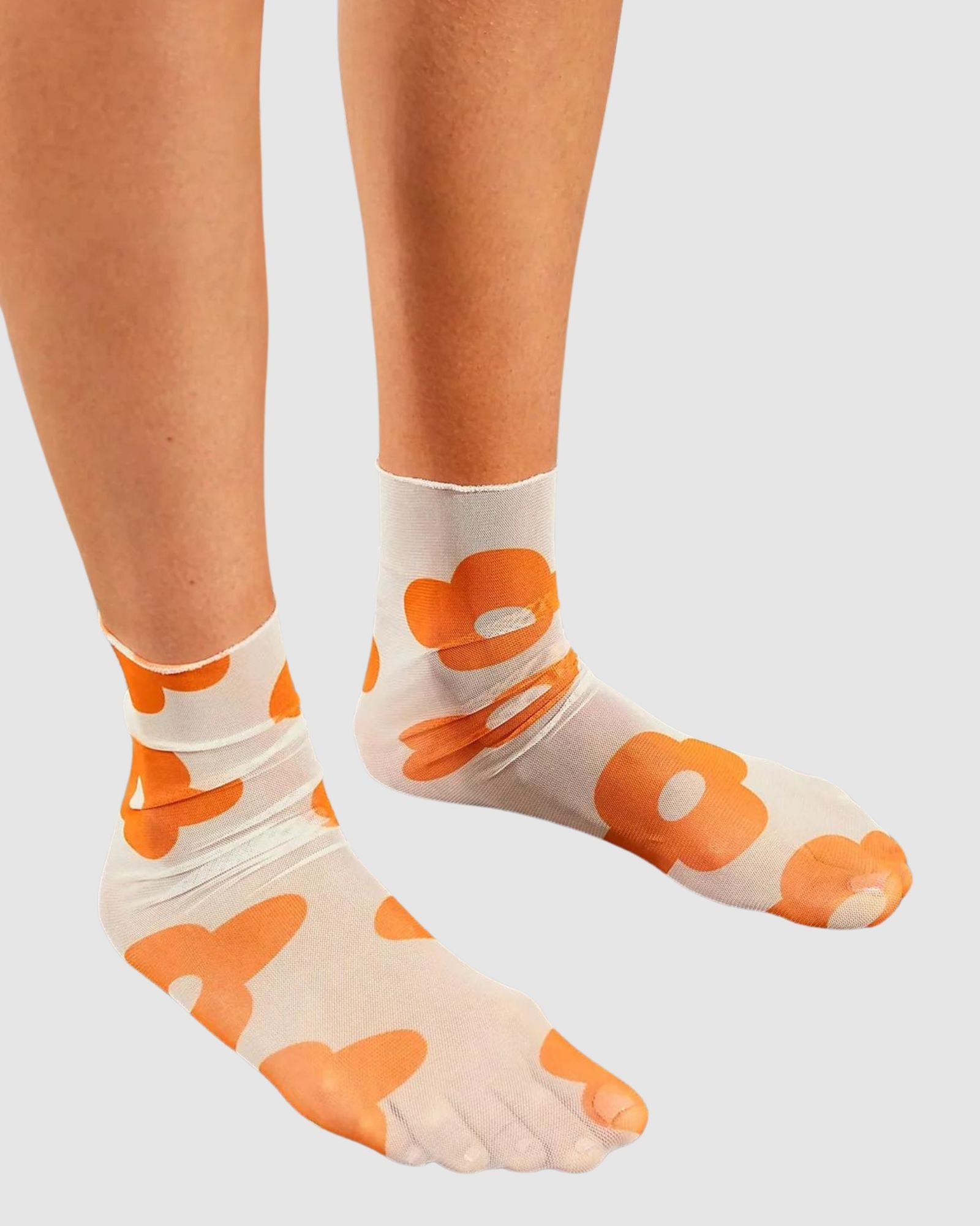 Retro Strawberry Sheer Socks