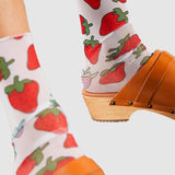 Retro Strawberry Sheer Socks
