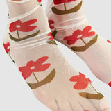 Retro Strawberry Sheer Socks