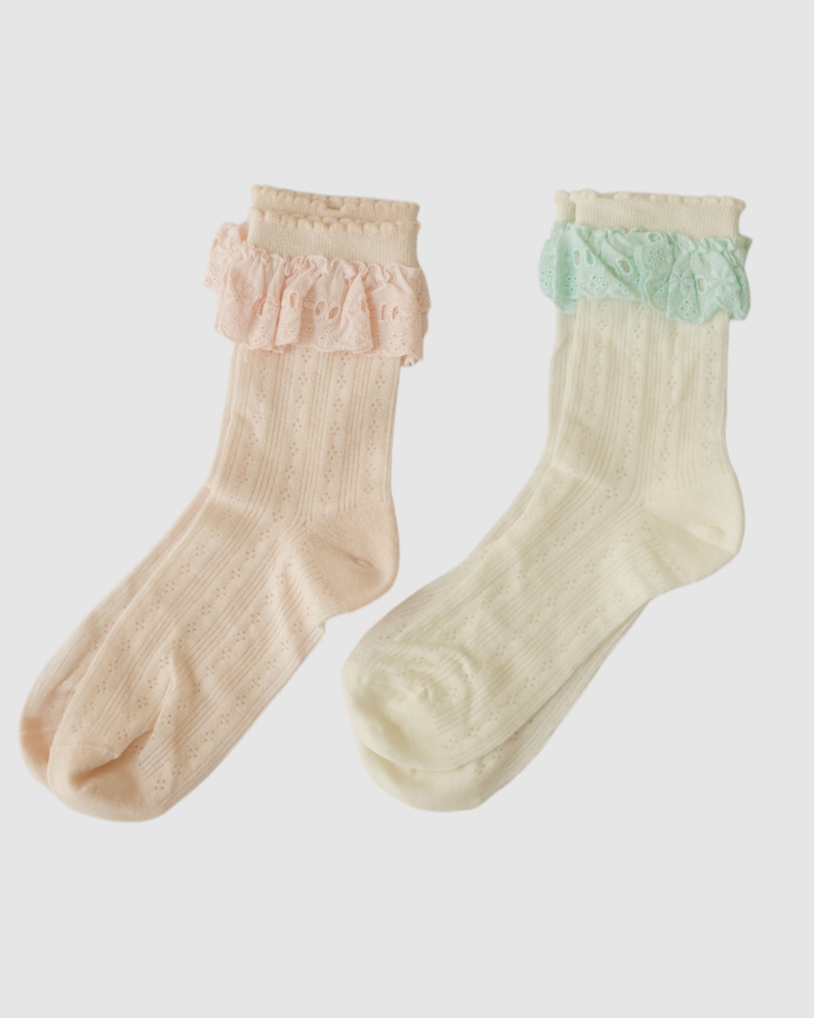 Bobby Lace Frill Trim Cotton Bobby Socks