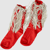 Bowie Cotton Socks With Glitter Fringe