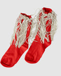 Bowie Cotton Socks With Glitter Fringe