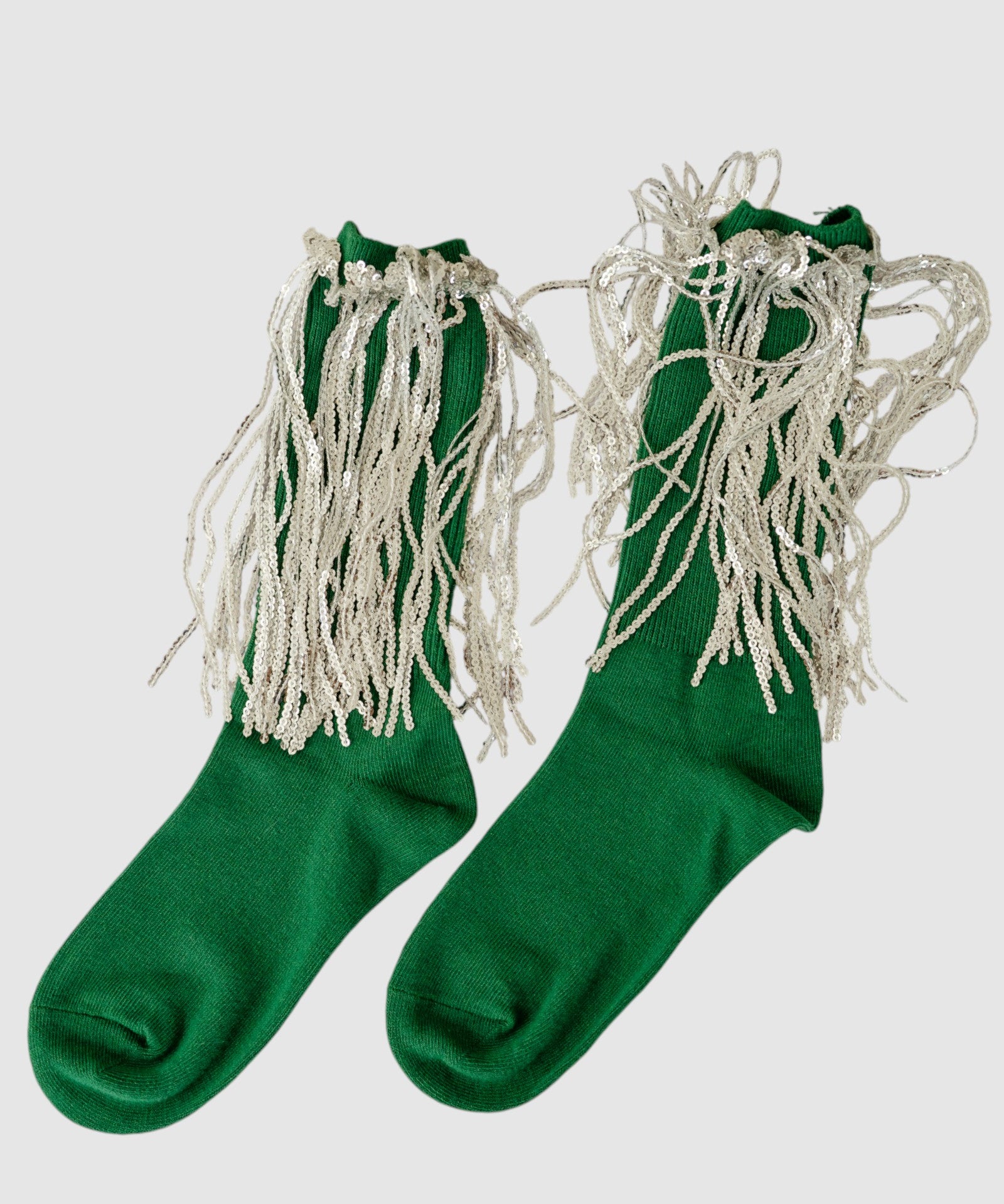 Bowie Cotton Socks With Glitter Fringe