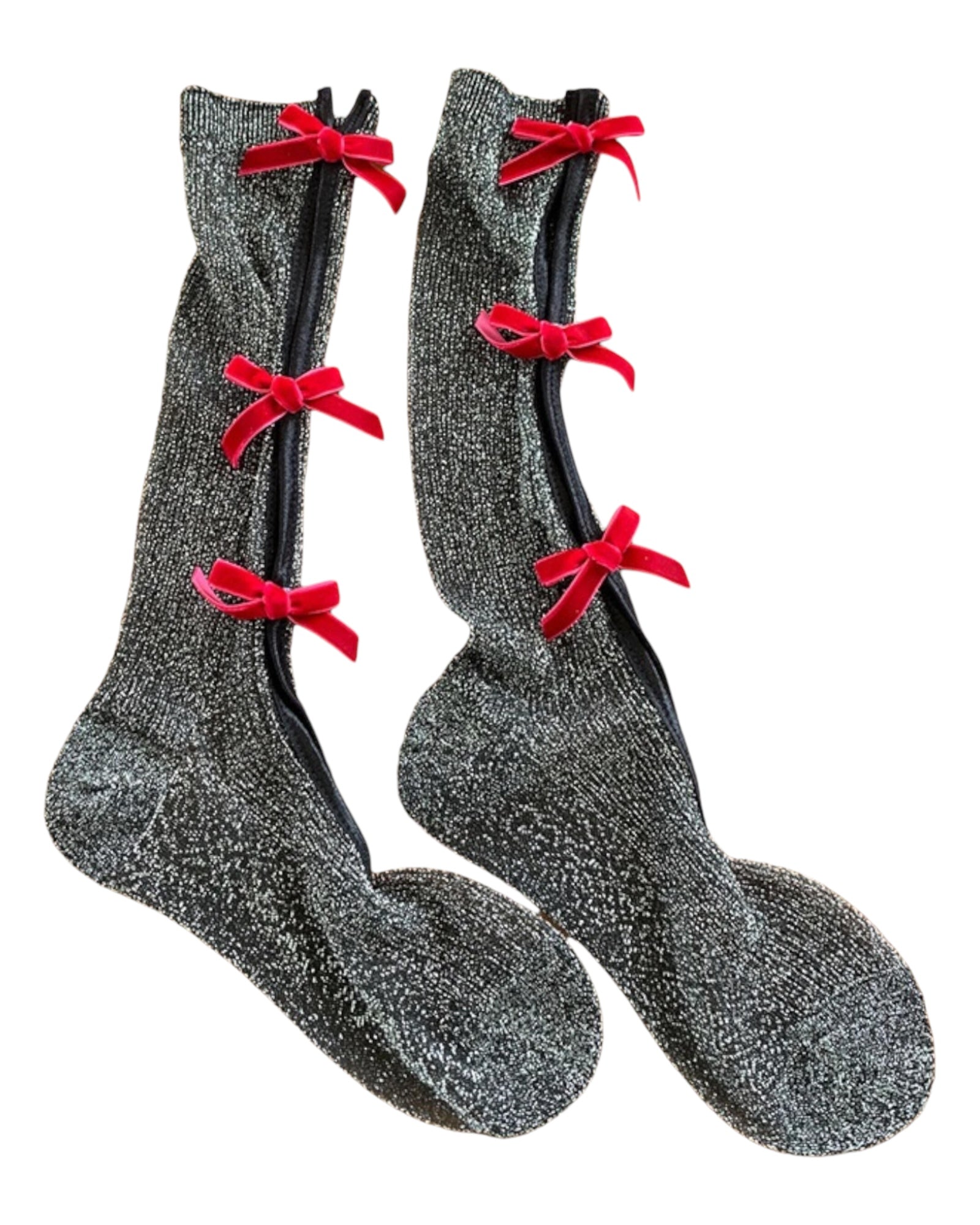 Lurex Bow Socks