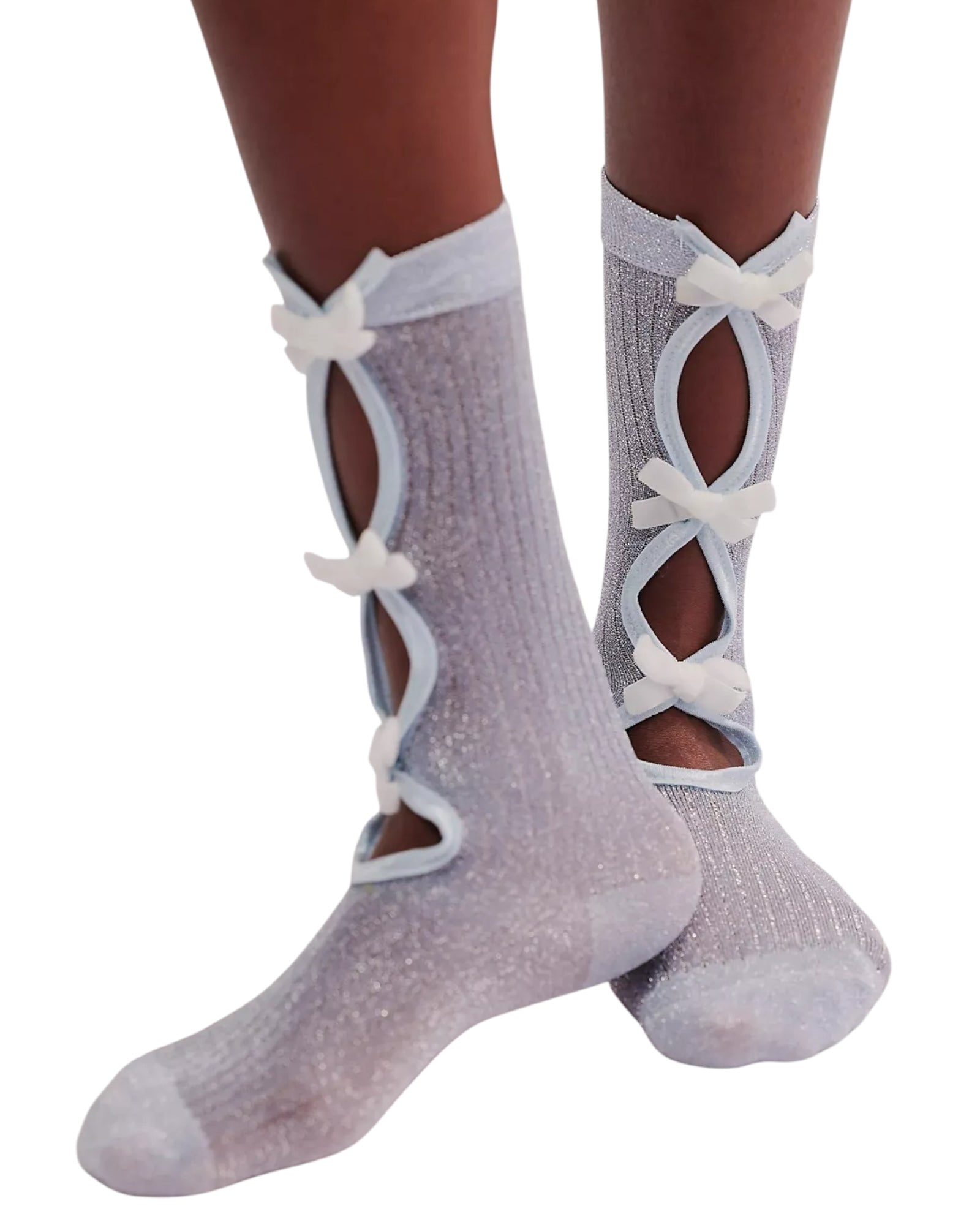 Lurex Bow Socks