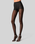 Le Dot Sheer Tights - Black