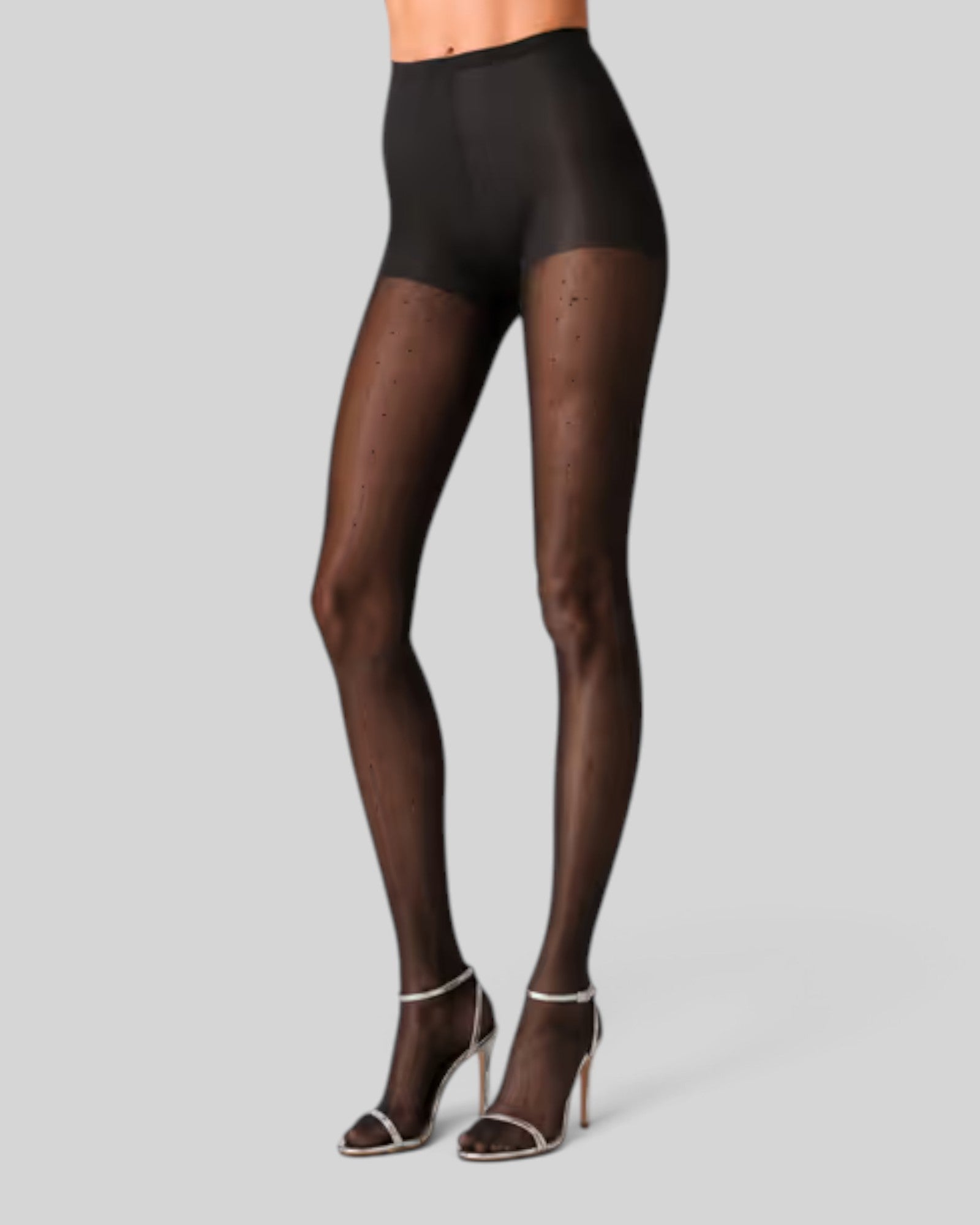 Le Dot Sheer Tights - Black