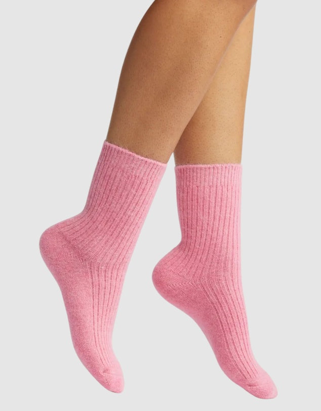 Cashmere Socks - Medium Pink