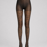 Metallic Leopard Premium Jacquard Tights