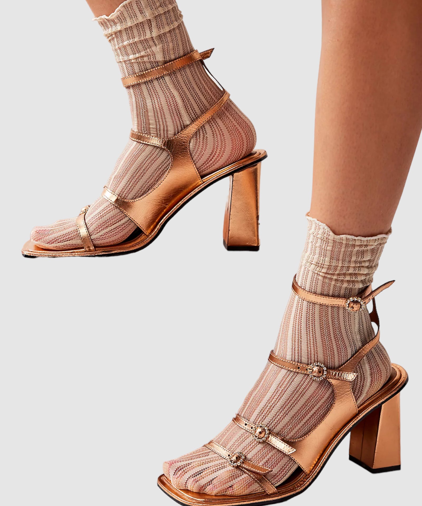 Sheer Candy Stripe Socks