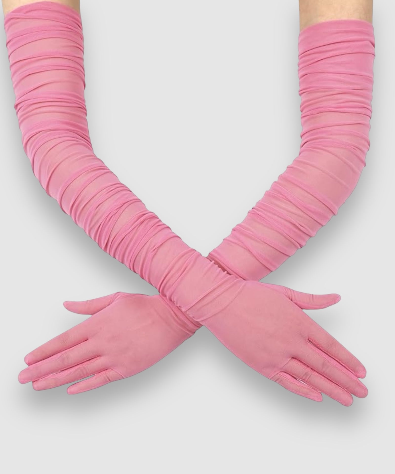 Ariana Ruched Mesh Opera Glove