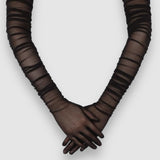 Ariana Ruched Mesh Opera Glove