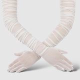 Ariana Ruched Mesh Opera Glove