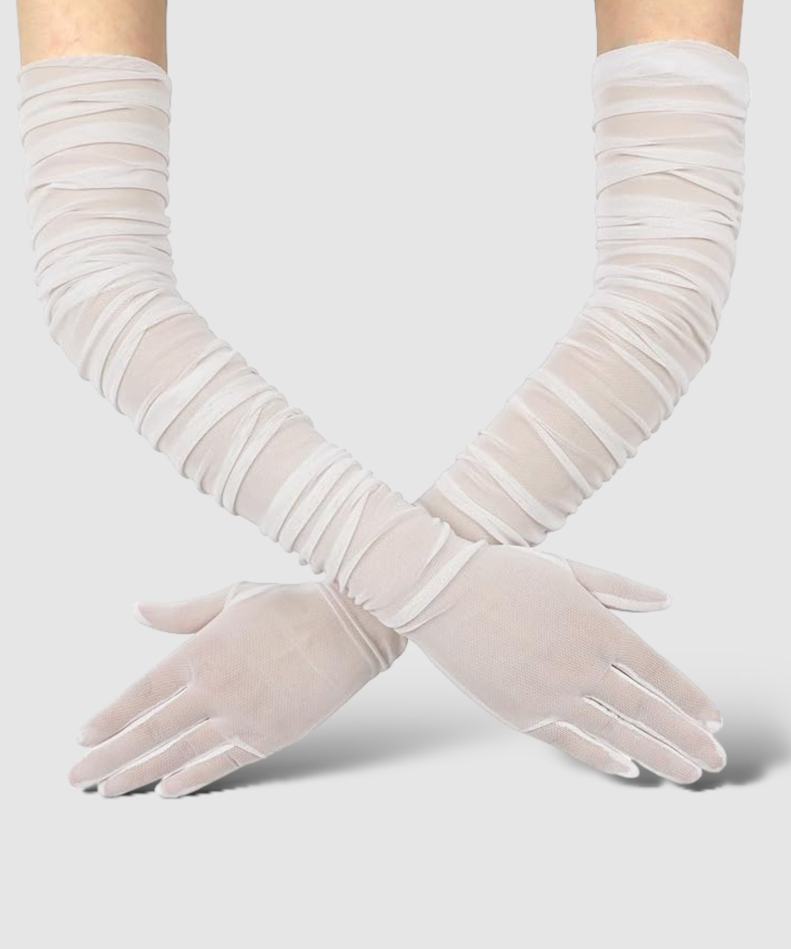 Ariana Ruched Mesh Opera Glove