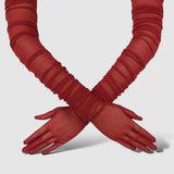 Ariana Ruched Mesh Opera Glove