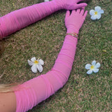 Ariana Ruched Mesh Opera Glove