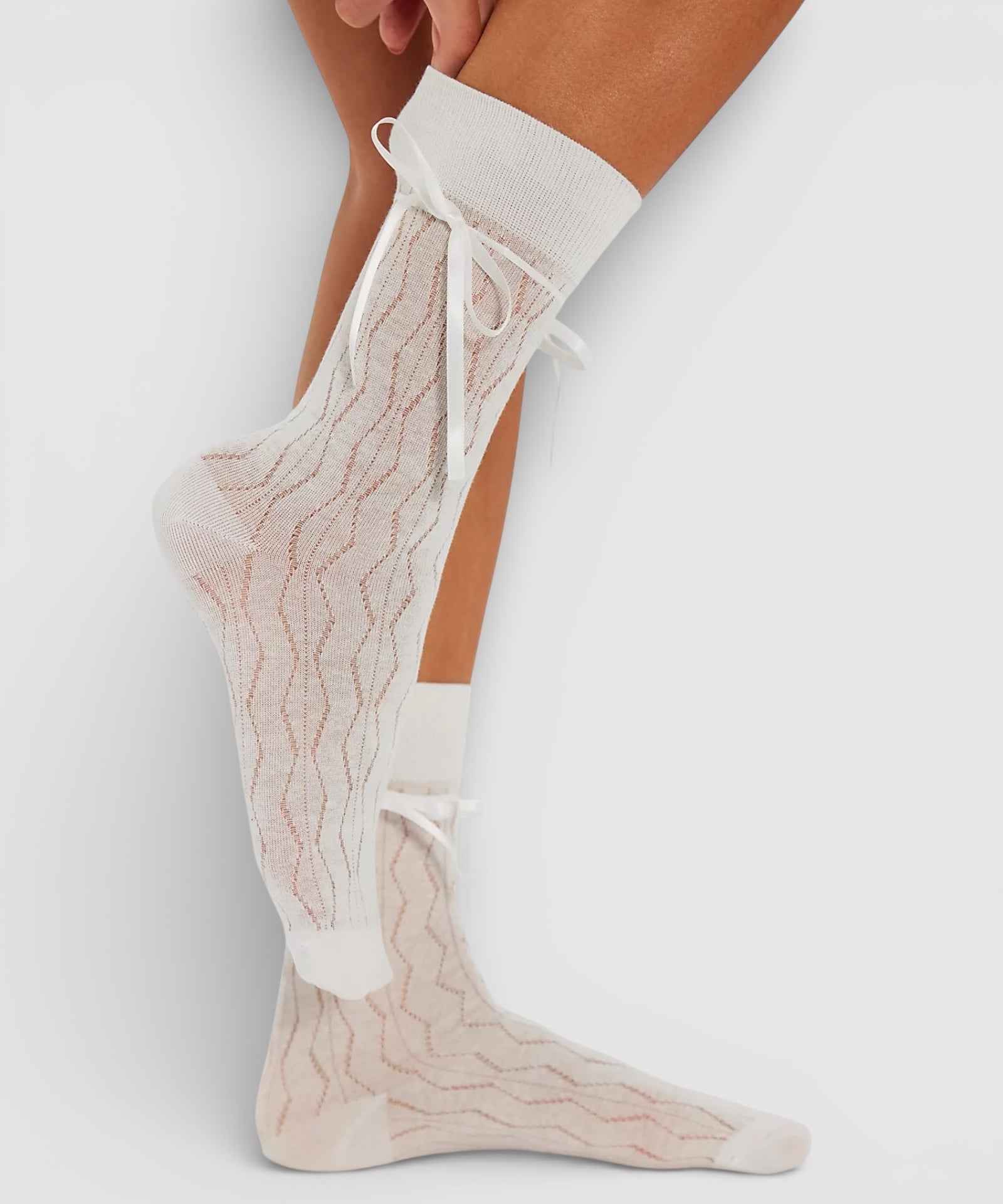Bella Satin Bow Socks
