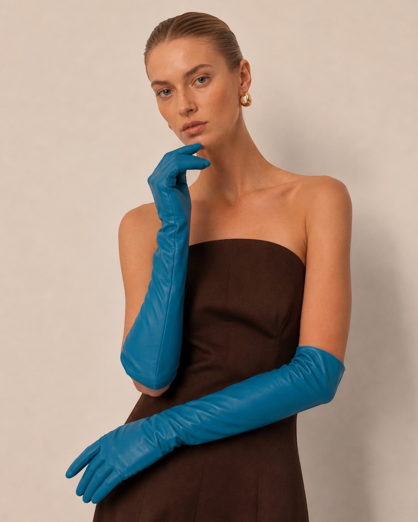 Milana Opera-Length Leather Gloves