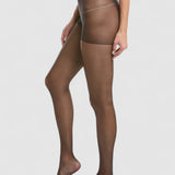15 Denier Silky Slimming Sheer Tights - 2 Pack - Black