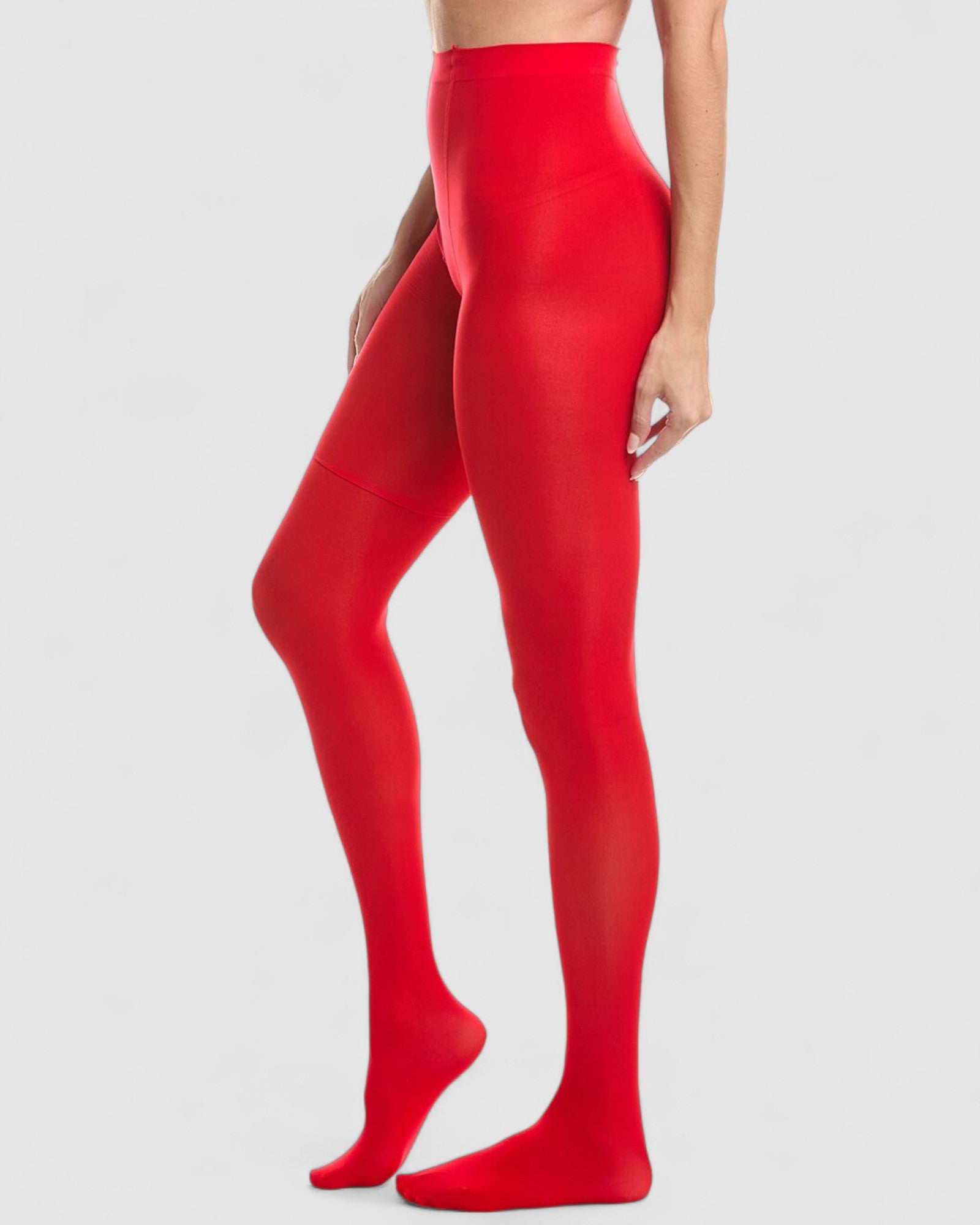 Cherry Red Luxe Opaque Tights