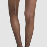 Satellite Crystal Back Seam Tights