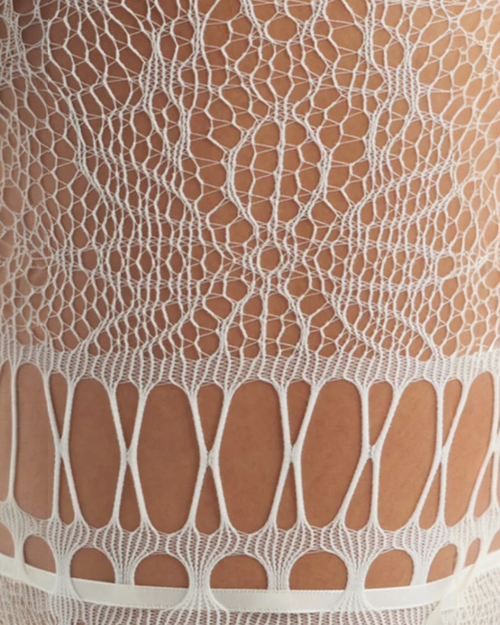 Chevonne Lace And Satin Fishnet Tights