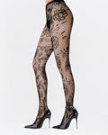 Shadow Bloom Floral Fishnet Tights