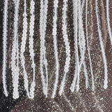 Stevie Metallic Lurex Socks With Glitter Fringe