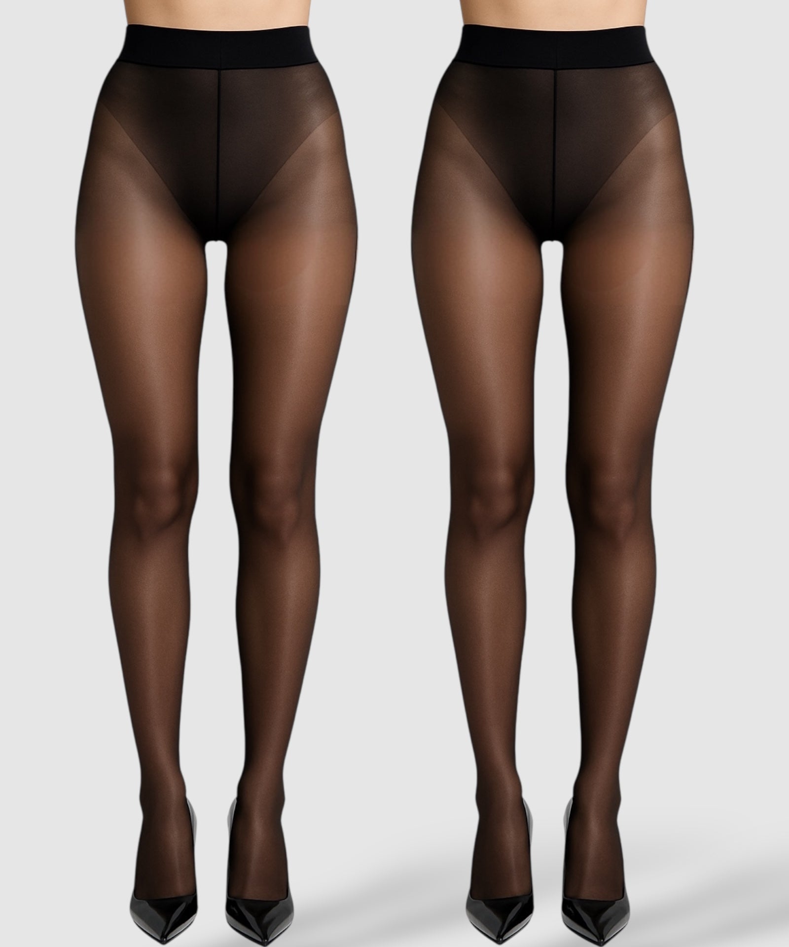 15 Denier Glazed Finish Tights- Luminous 2 pack