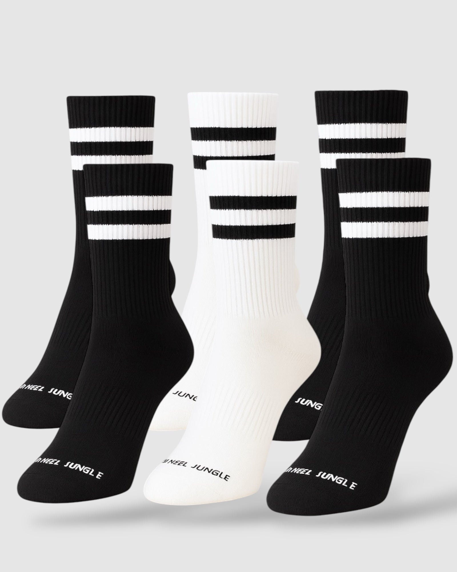 Varsity Grip Socks - 3 Pack - Black/White