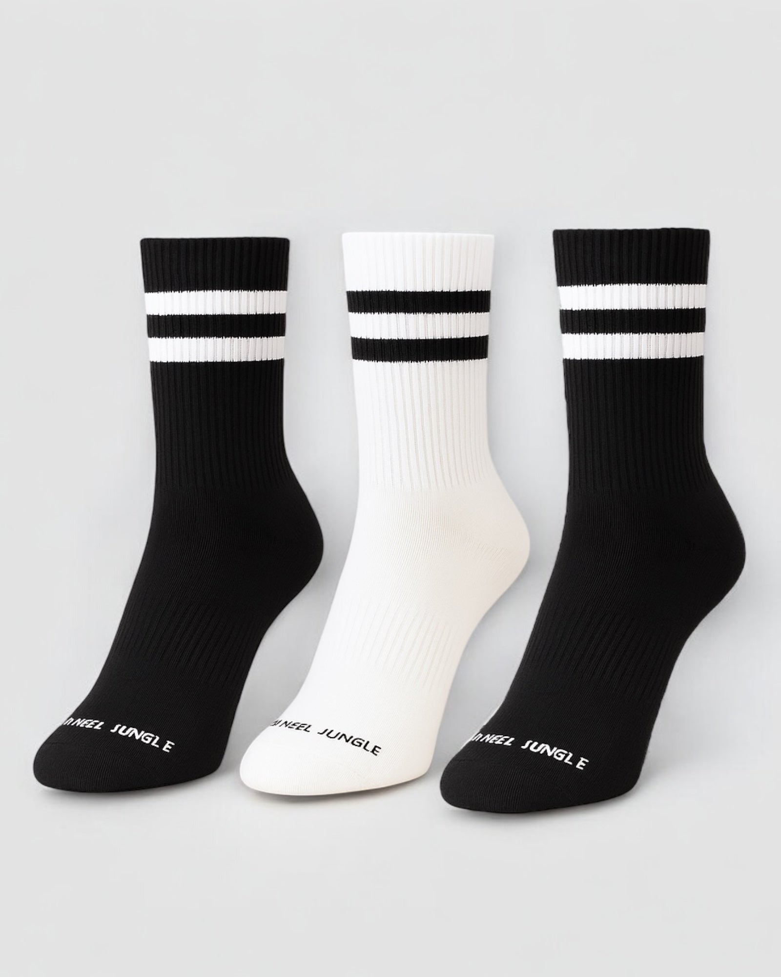 Varsity Grip Socks - 3 Pack - Black/White
