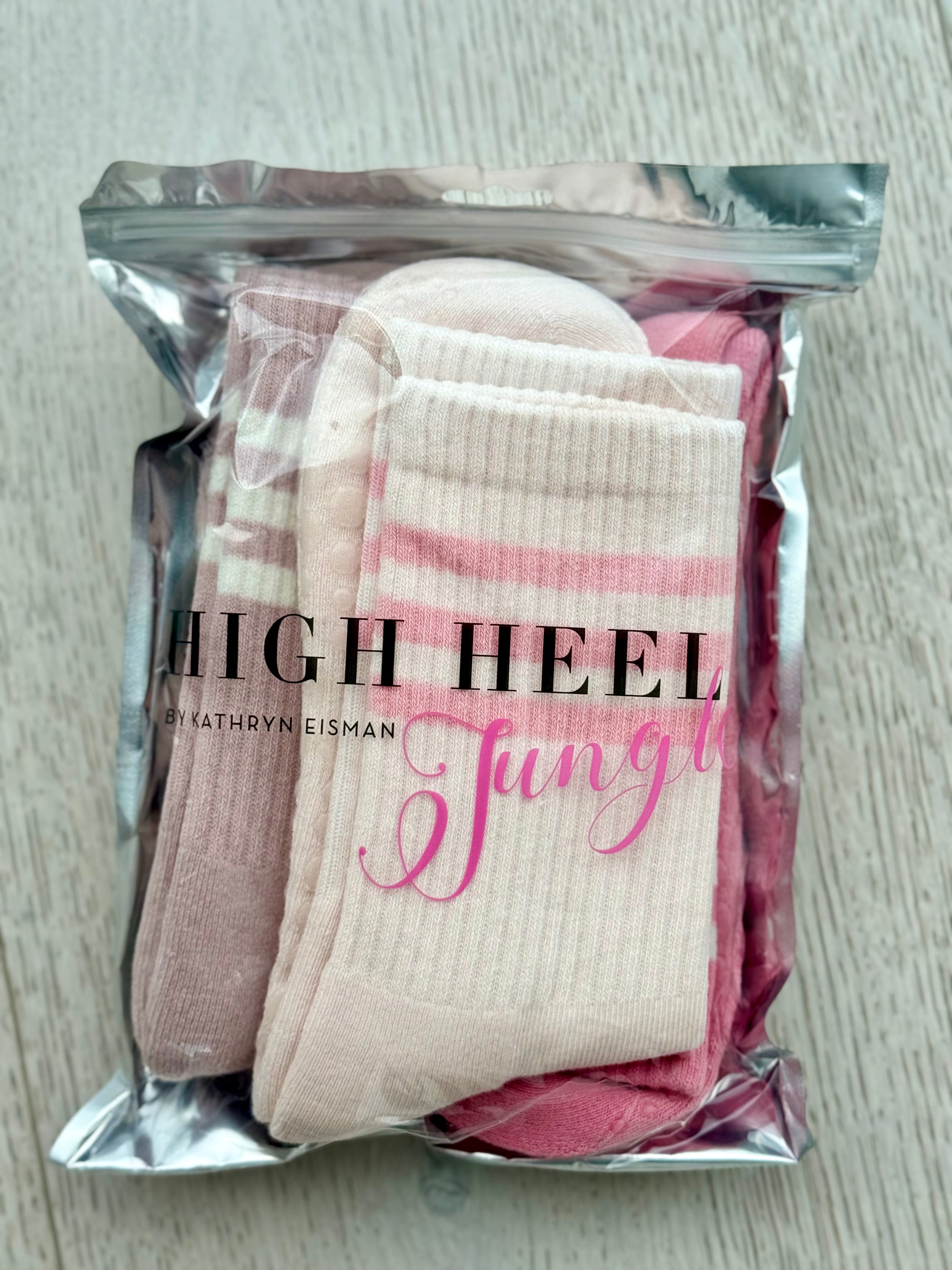 Varsity Premium Cotton Pilates Yoga Grip Socks - 3 Pack Nostalgia