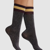 Varsity Lurex 3/4 Socks - Grey
