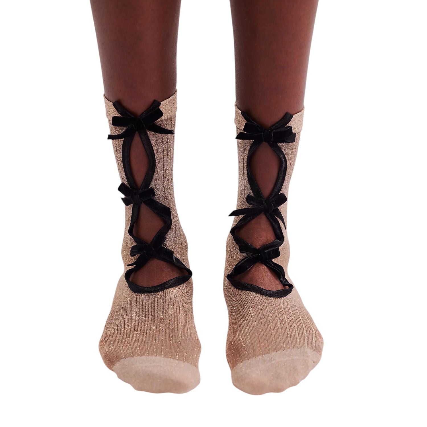 Lurex Bow Socks