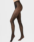 Leopard Print Fishnet Tights