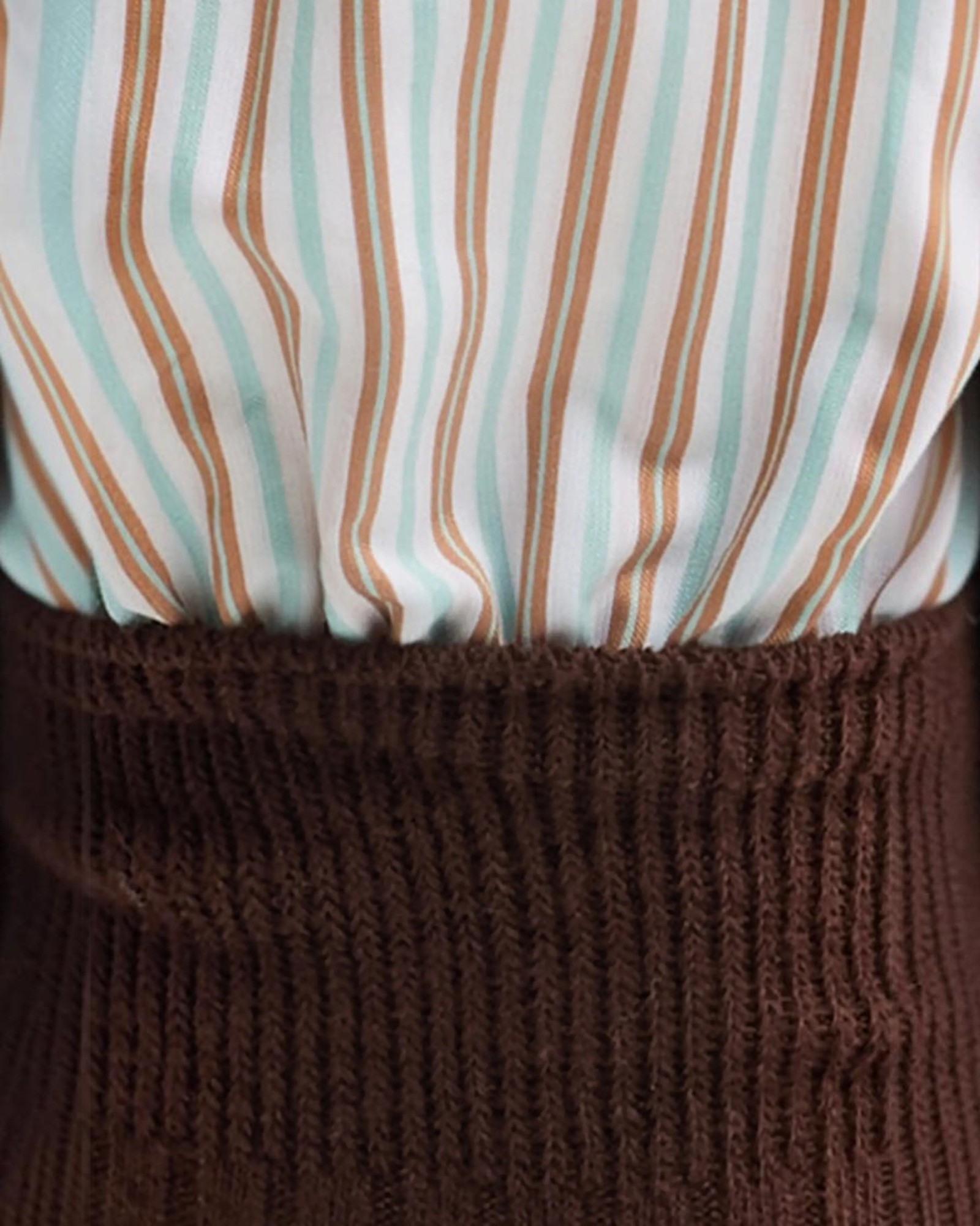 Lauren Pinstripe Cuff Socks