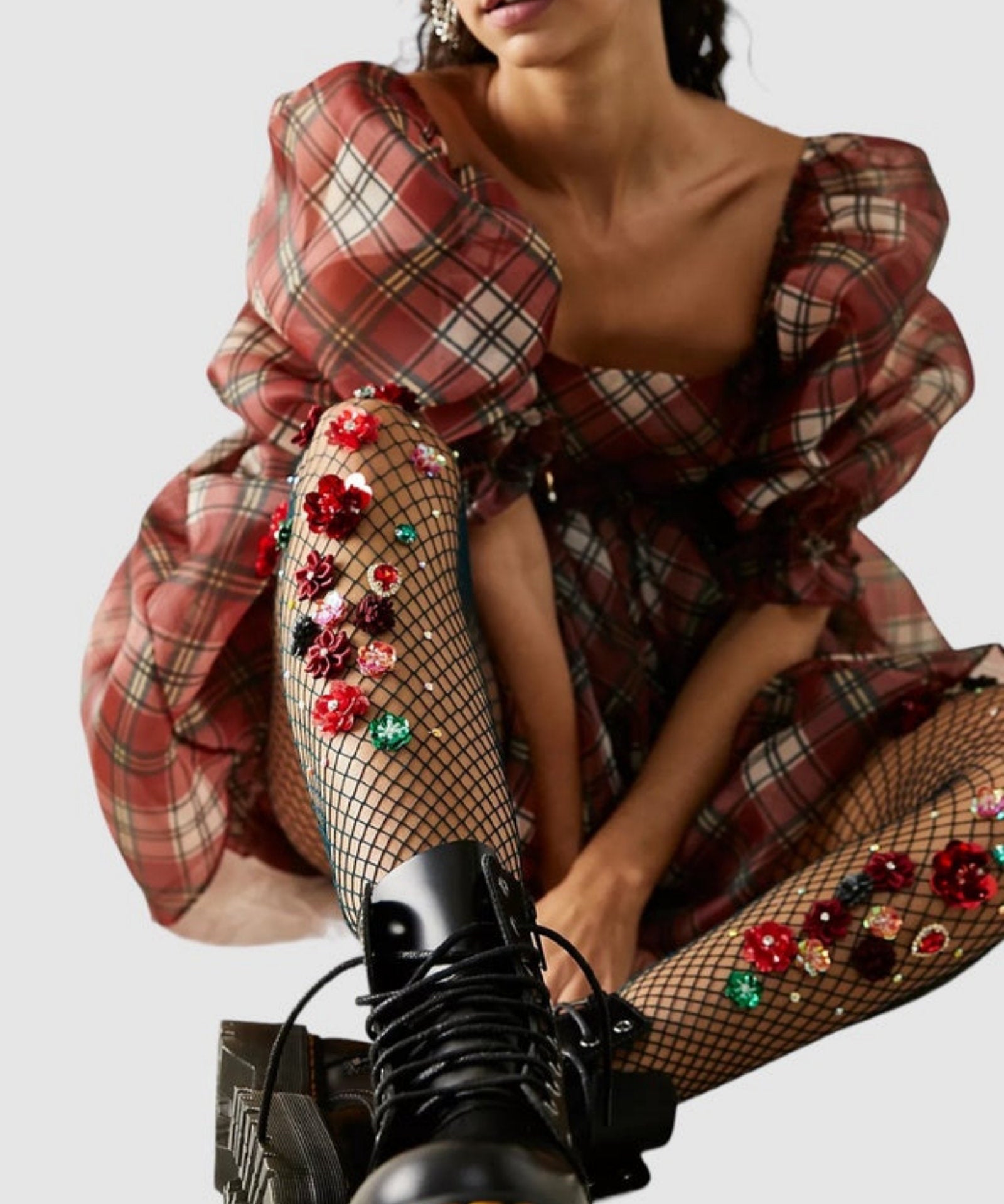 Bed of Roses Fishnet Tights