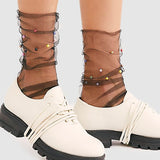 Pastel Pearl Sock – Black