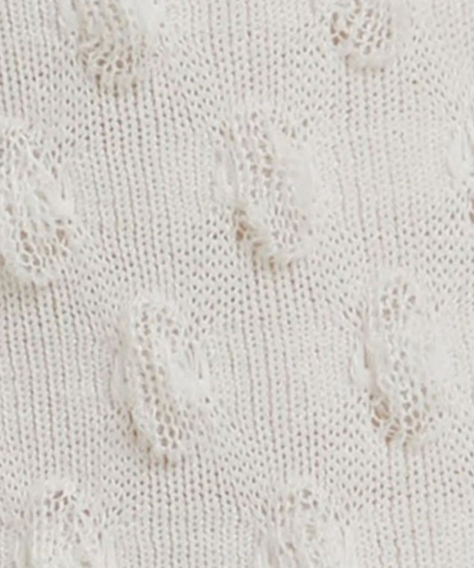 Waffle Combed Cotton Socks - White