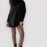 Glitter Fishnet Tights - Black