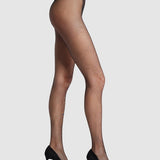Glitter Fishnet Tights - Black