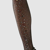 Glitter Fishnet Tights - Black