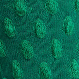 Waffle Combed Cotton Socks - Kelly Green