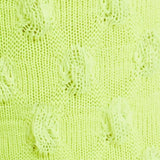 Waffle Combed Cotton Socks - Lime