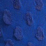 Waffle Combed Cotton Socks - Indigo