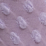 Waffle Combed Cotton Socks - Purple
