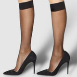 Ultra Sheer Calf Socks - Two Pack - Black